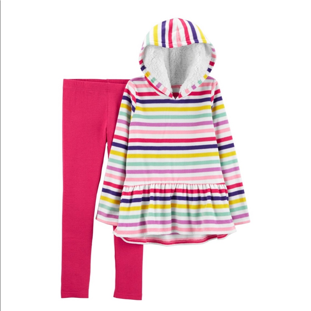 👧🏻Carter’s Fleece Hoodie & Leggings Set – Girls Size 4/5